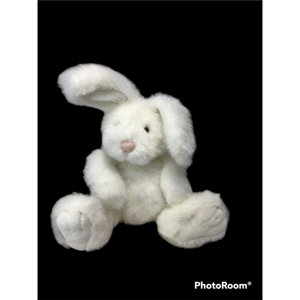 Russ All-Cream Fuzzy Bunny Plush Easter Pink Terry Cloth Nose 10"